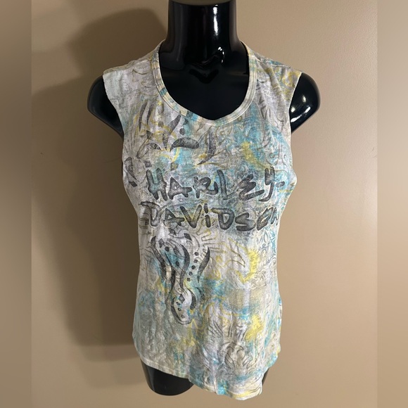 Gorgeous Harley Davidson Open Back Tank Top - Picture 1 of 7